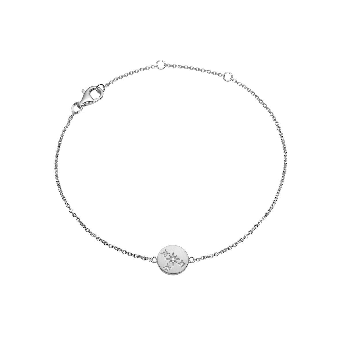 Armbånd, cz stjerner, sølv