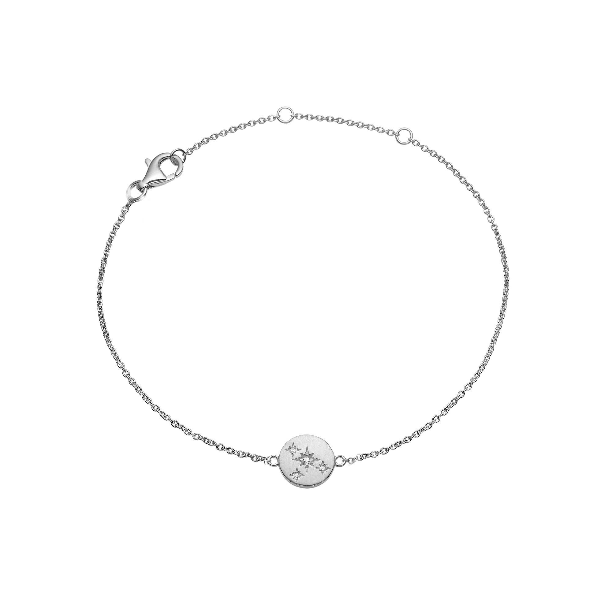 Armbånd, cz stjerner, sølv