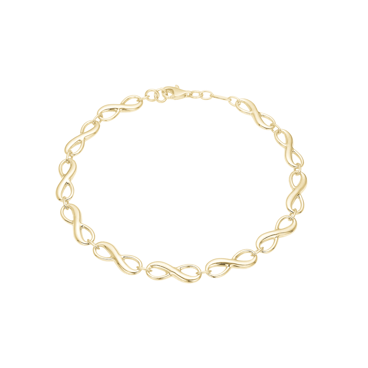 Armbånd Evighedstegn, 19 cm forg sølv