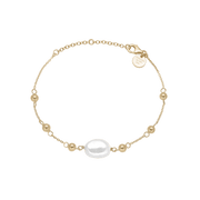 Armbånd forgyldt, Barok perle