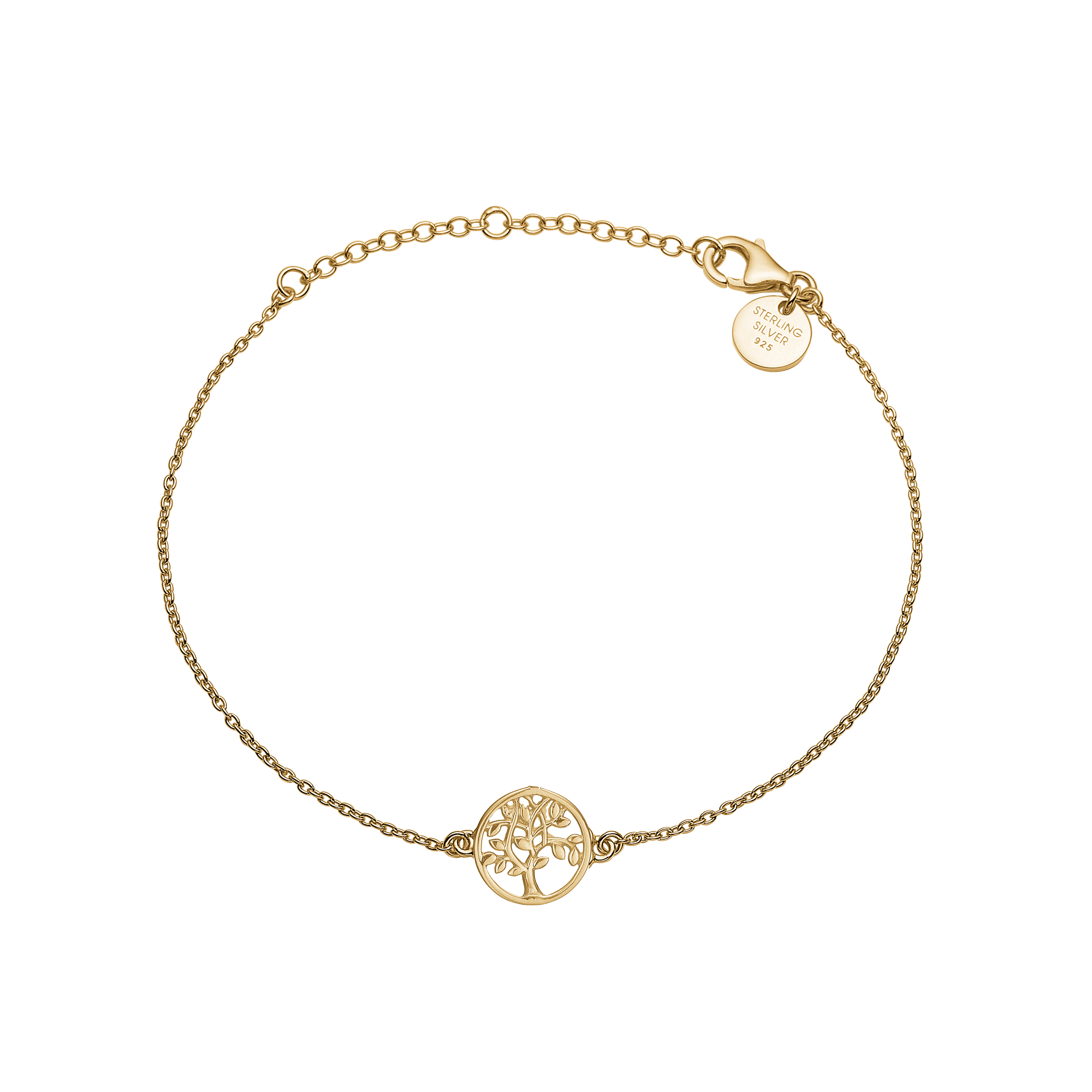 Armbånd forgyldt, livets træ