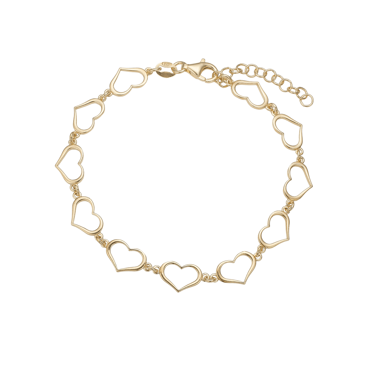 Armbånd, Hearts, 16+3cm forg