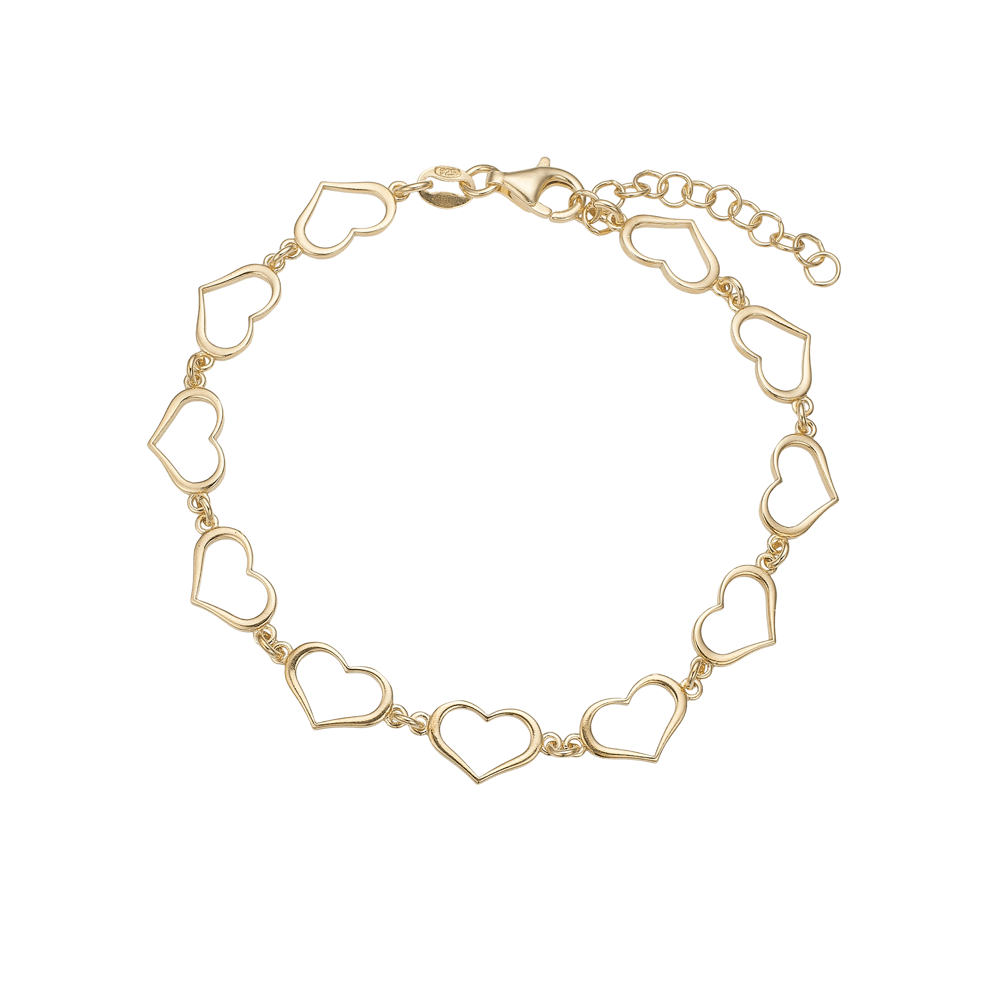 Armbånd, Hearts, 16+3cm forg