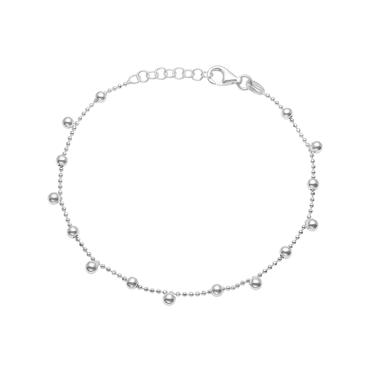 Armbånd, Kugler, 17+3 c,sølv
