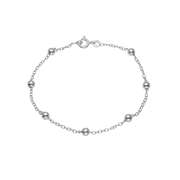Armbånd, kugler, 19cm sølv