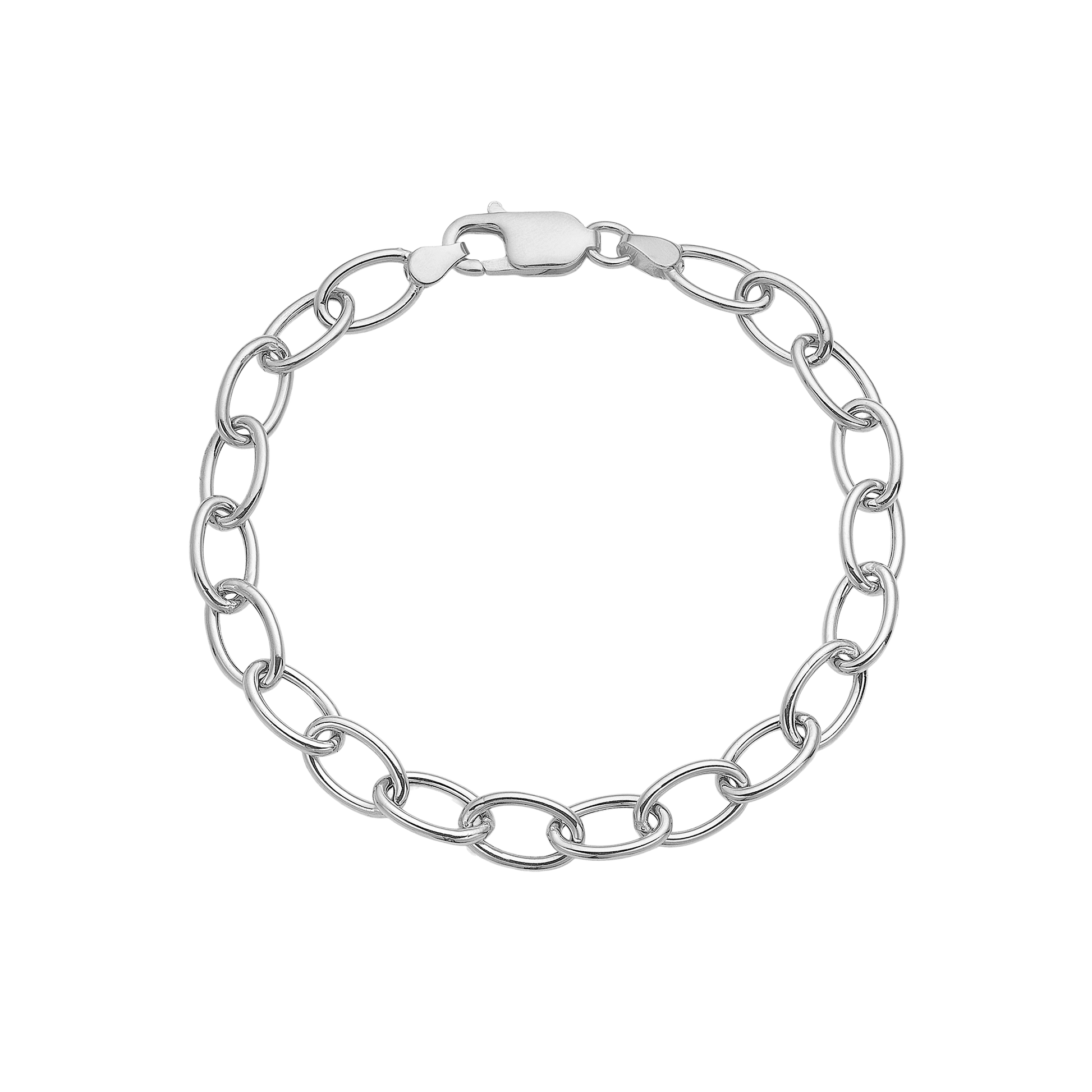 Armbånd, Ovale led, 20cm sølv