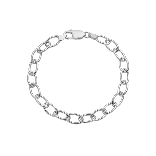 Armbånd, Ovale led, 20cm sølv