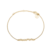 Armbånd 14 karat guld med 9 Zirconia stene - 16 + 4 cm - Urma.dk