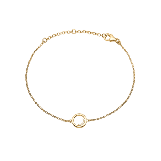 Armbånd, 14kt guld m/6 cz - Urma.dk