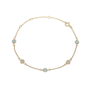 Armbånd, 8k, Pink/blå Agat - Urma.dk