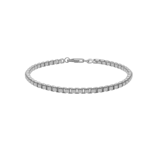 Armbånd, boks kæde, 19cm sølv - Urma.dk