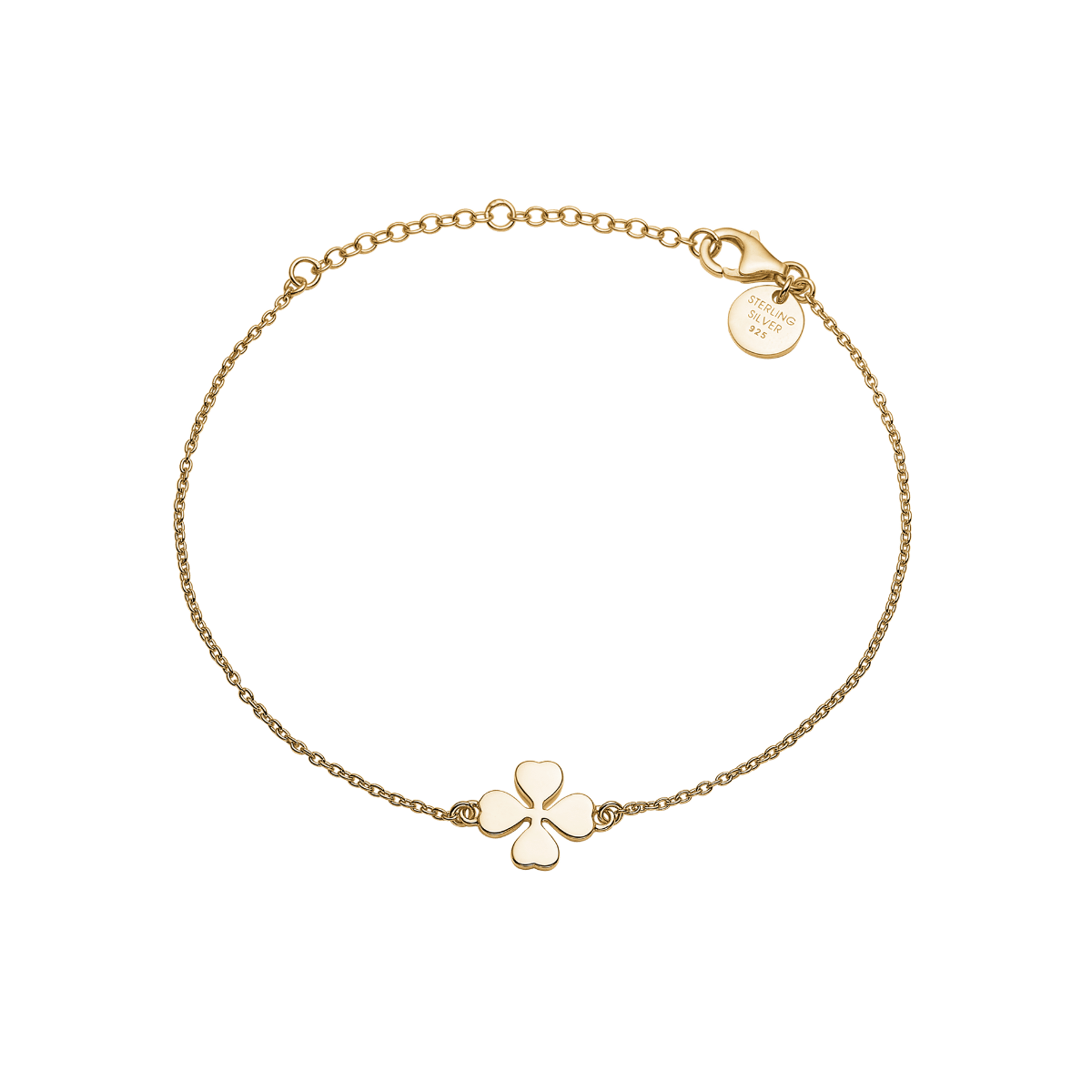 Armbånd, Firkløver, forg sølv - Urma.dk