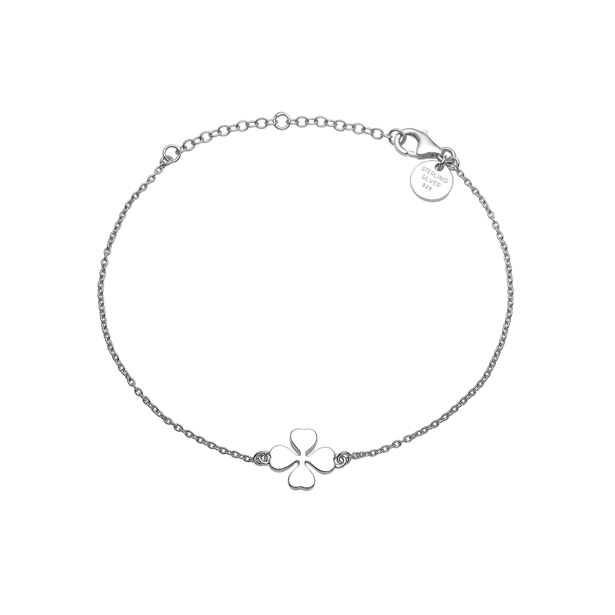 Armbånd, Firkløver, sølv - Urma.dk