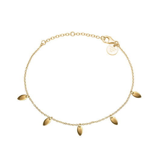 Armbånd forgyldt sølv, Dancing leafs - Urma.dk