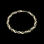 Armbånd, forgyldt sølv med Evighedstegn, 19 cm - Urma.dk
