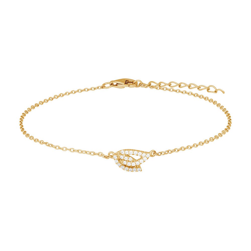 Armbånd, forgyldt sølv med zirkonia - Urma.dk