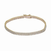 Armbånd, forgyldt sølv med zirkonia - Urma.dk