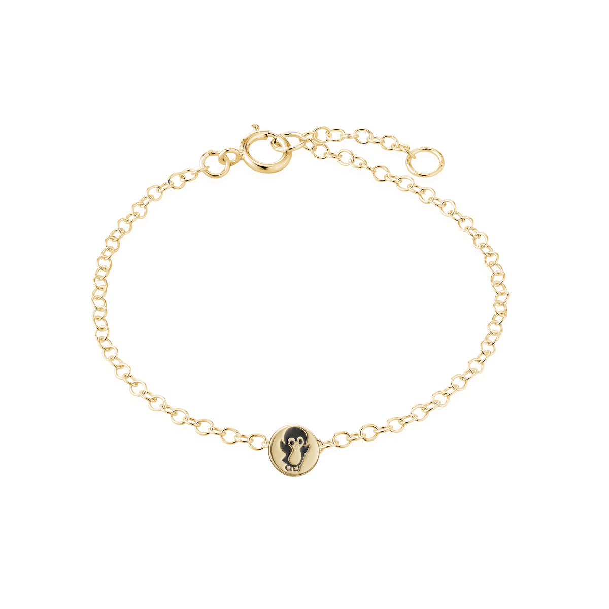 Armbånd forgyldt sølv, Pingvin - Urma.dk