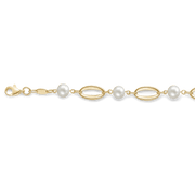 Armbånd i 8 karat guld - 18,5 cm - med ferskvandsperler - 65166084 - Urma.dk