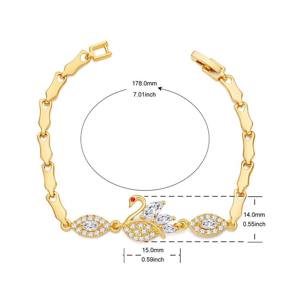 Armbånd i forgyldt sølv med zirconia. - Urma.dk