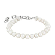 Armbånd i stål med perler 18 - 23 cm - Urma.dk