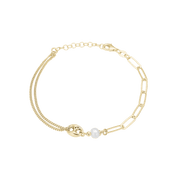 Armbånd Led/bønne, 19 cm, forg sølv - Urma.dk