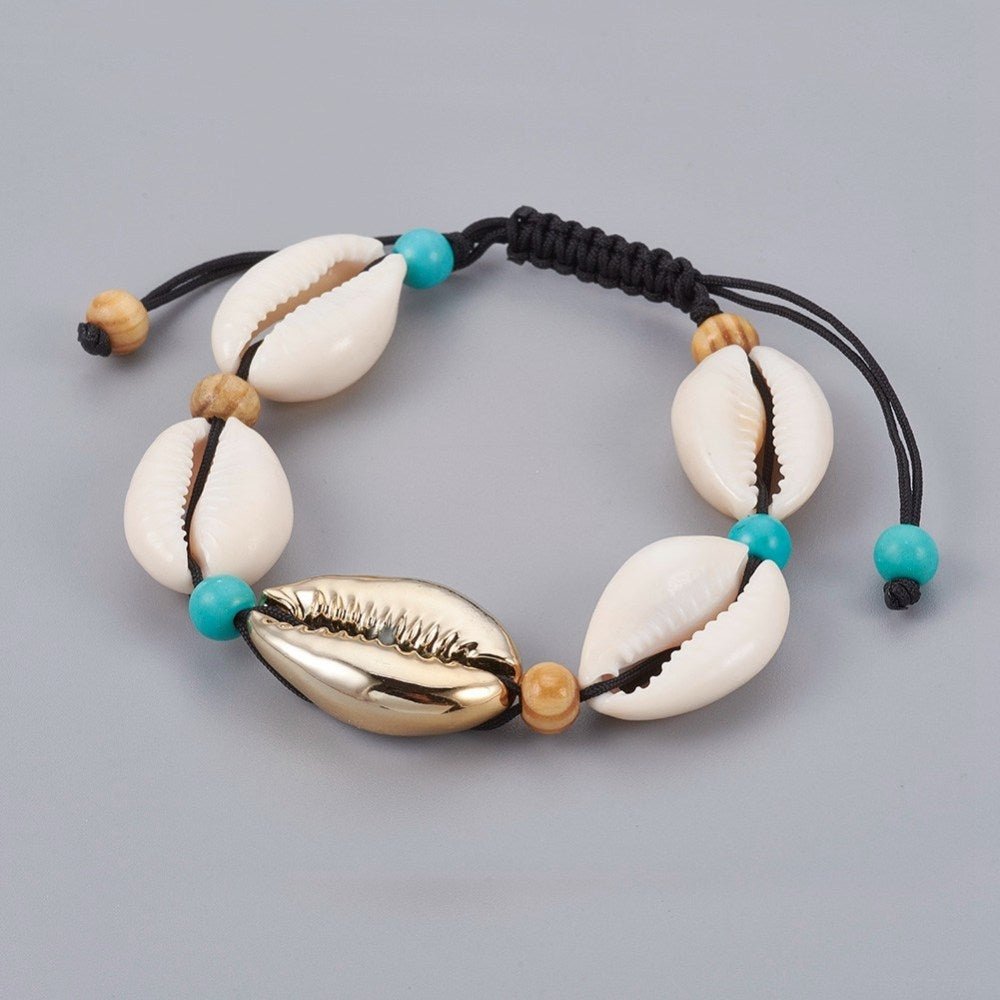 Armbånd med muslingeskaller, forgyldt - Urma.dk