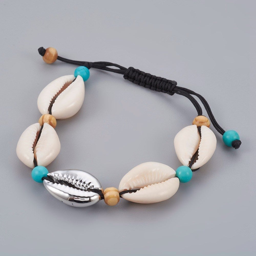 Armbånd med muslingeskaller, sølv - Urma.dk