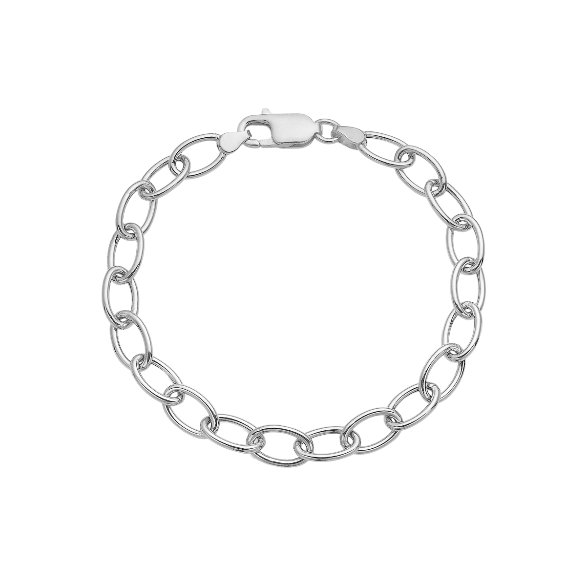 Armbånd, Ovale led, 20cm sølv - Urma.dk