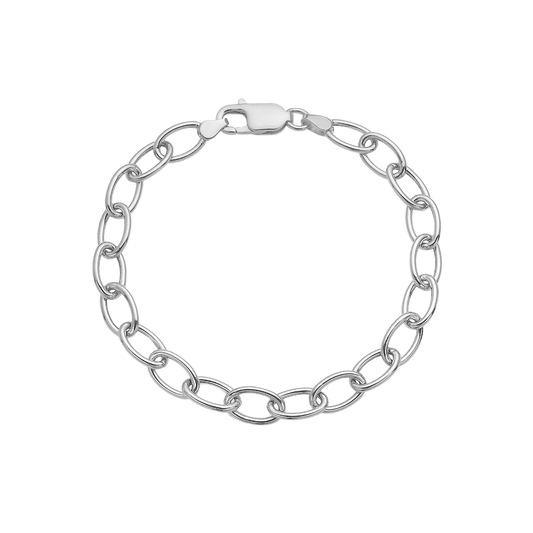 Armbånd, Ovale led, 20cm sølv - Urma.dk