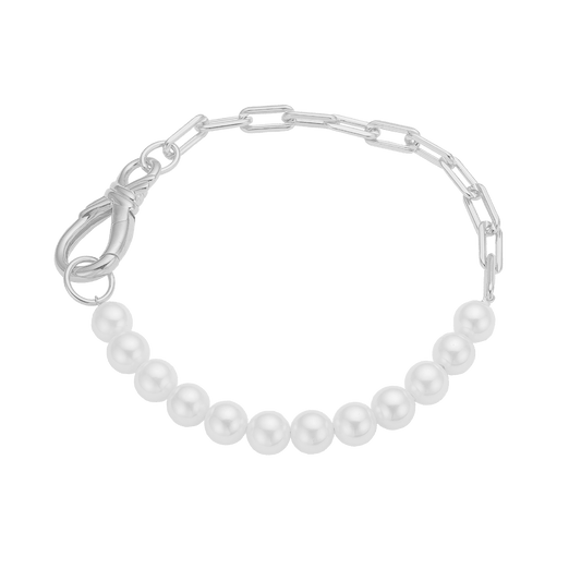 Armbånd, Perle links 20 cm, sølv - Urma.dk