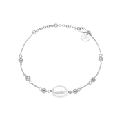 Armbånd sølv, Barok perle - Urma.dk