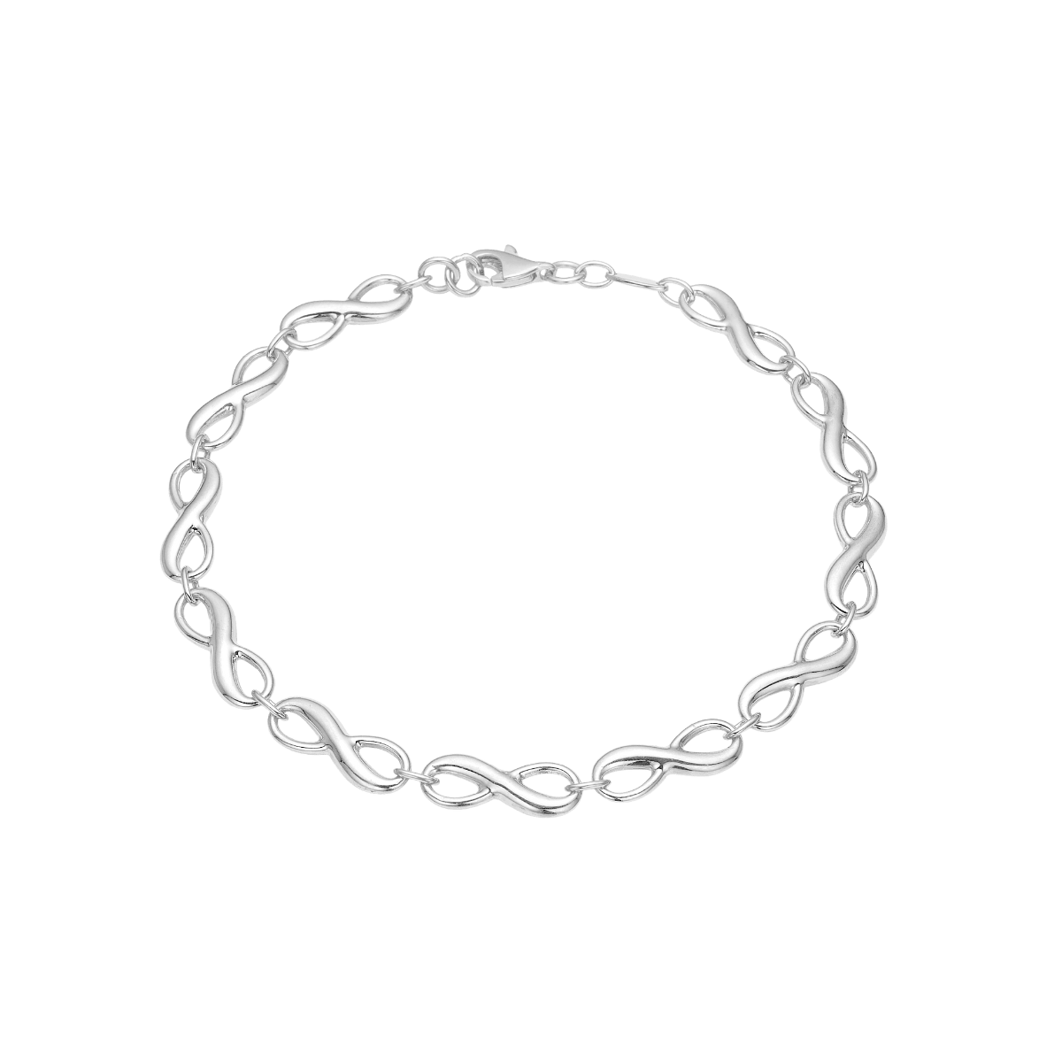 Armbånd, sølv med Evighedstegn, 19 cm - Urma.dk