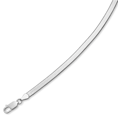 Armbånd sølv, sildeben flad 4,49 mm - Urma.dk