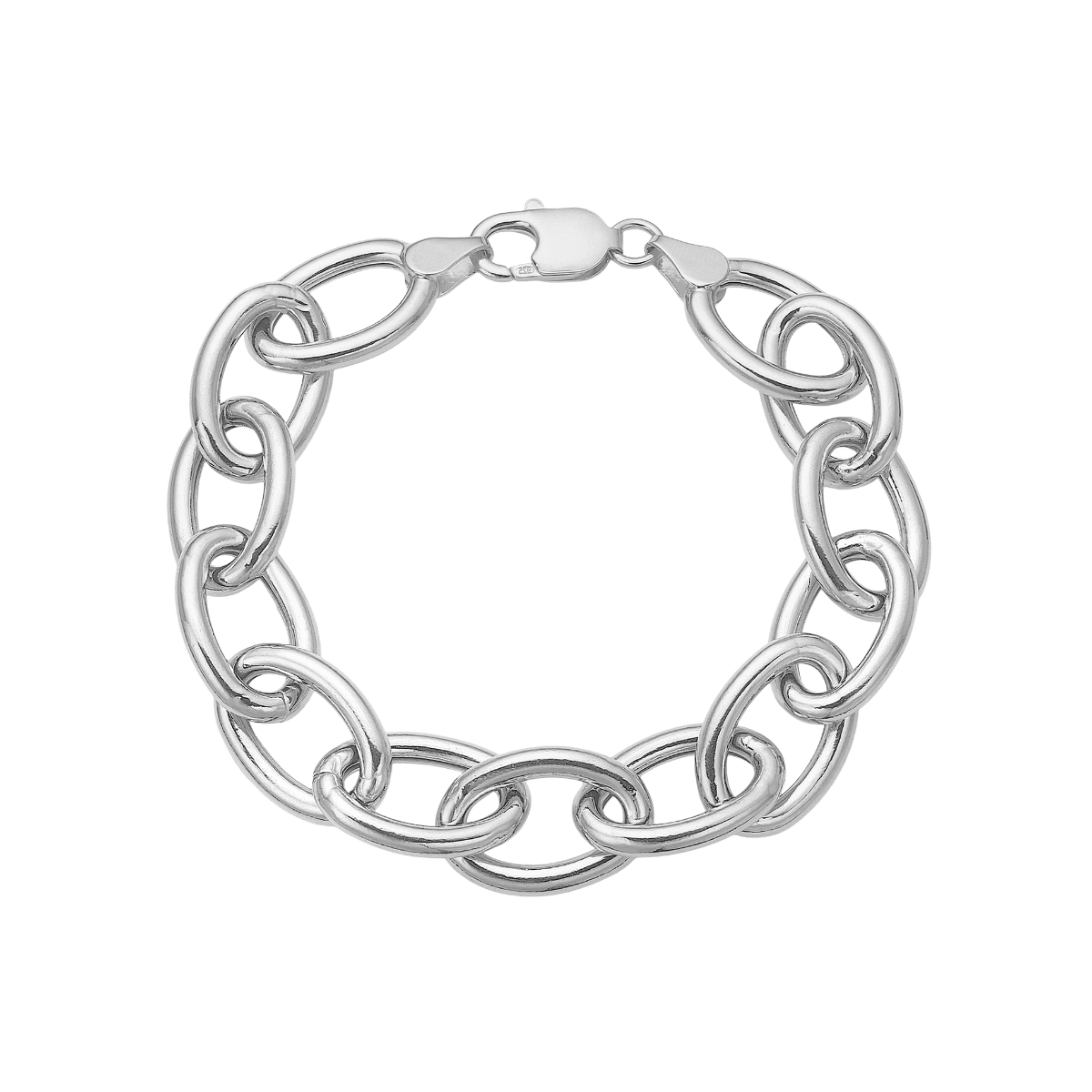 Armbånd, Store led, 20cm sølv - Urma.dk