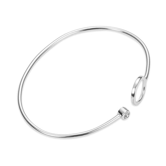 Armring med cirkel og zirkonia