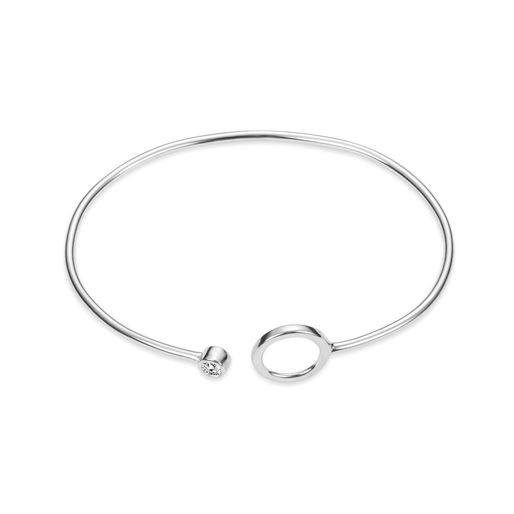Armring med cirkel og zirkonia