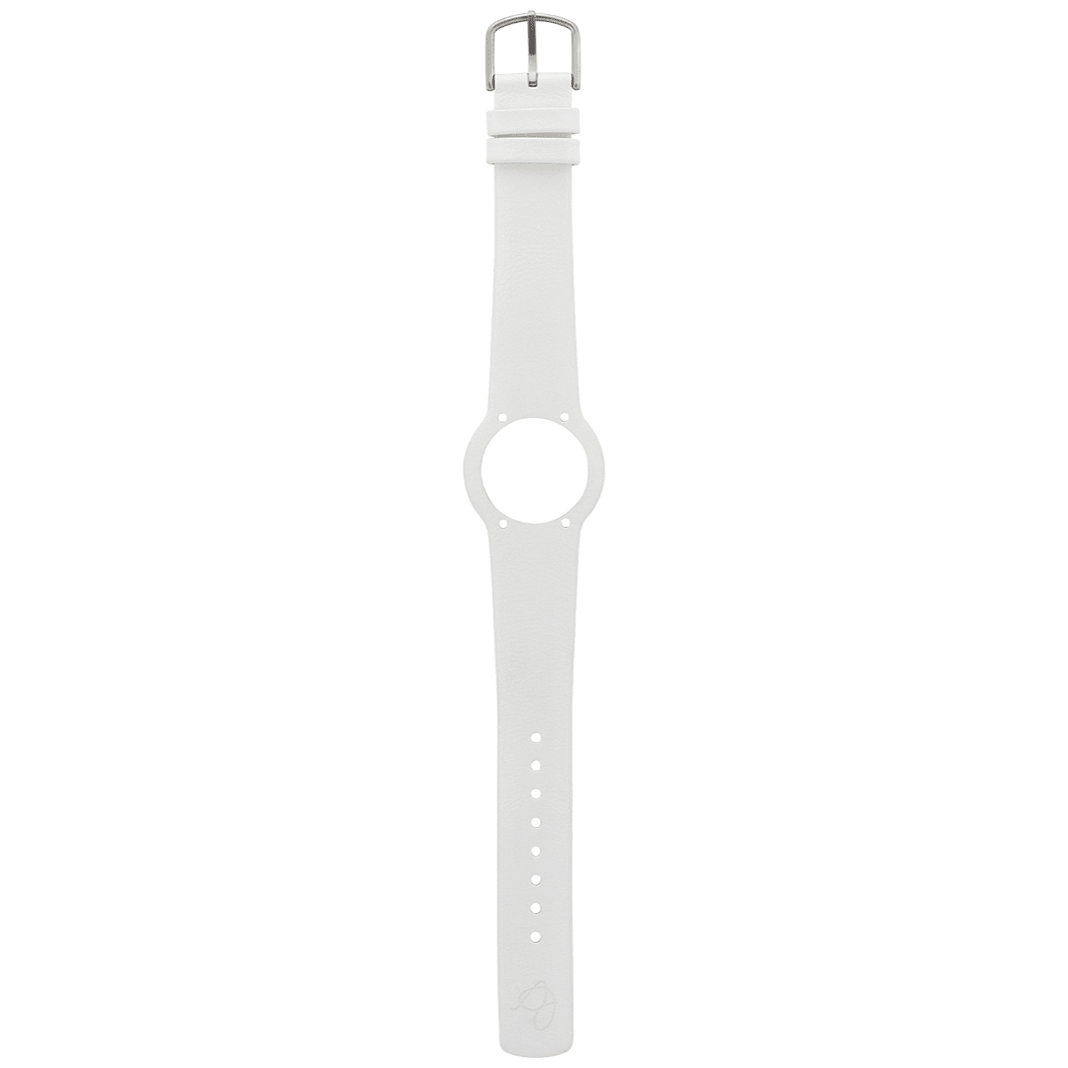 Arne Jacobsen Hvid Læderrem 16 mm / 34 mm Ur - Urma.dk