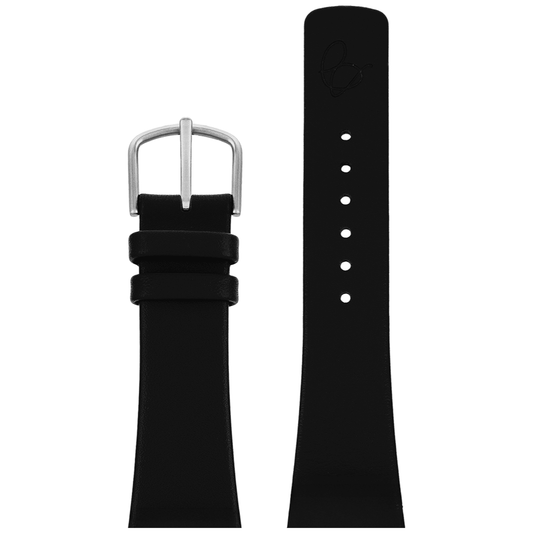 Arne Jacobsen Lille Sort Læderrem 22 mm / 46 mm Ur - Urma.dk