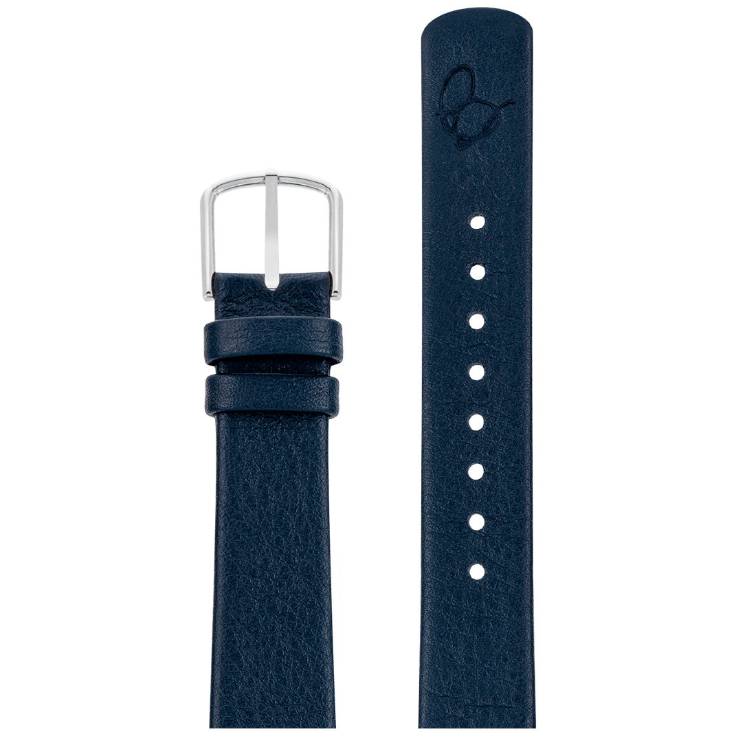 Arne Jacobsen Marineblå Læderrem 16 Mm / 34 mm Ur - Urma.dk