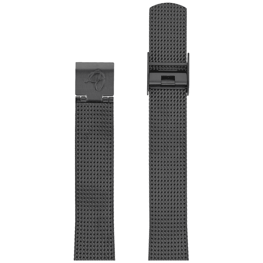 Arne Jacobsen Mat Grå Meshband 16 mm / 34 mm Ur - Urma.dk