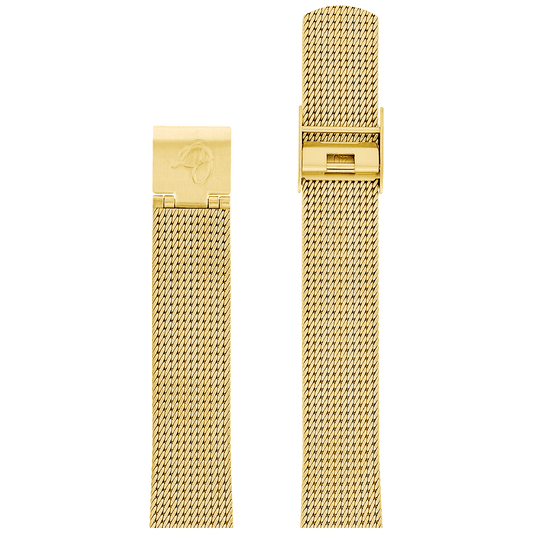 Arne Jacobsen Mat Guld Meshband 16 Mm / 34 mm Ur - Urma.dk