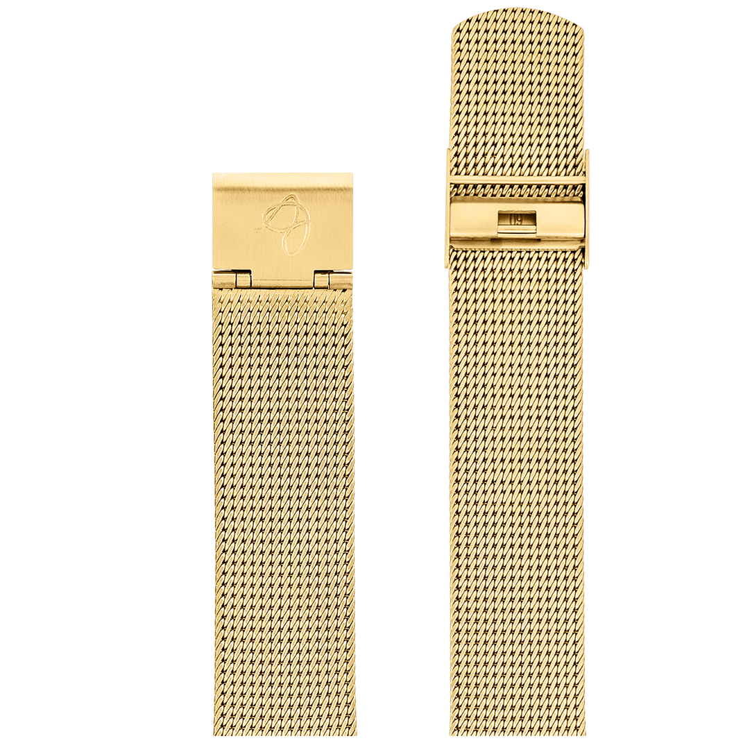 Arne Jacobsen Mat Guld Meshband 20 mm / 40 mm Ur - Urma.dk
