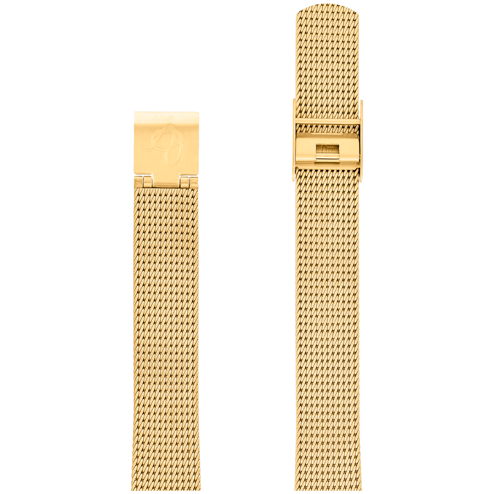 Arne Jacobsen mat guld stål meshlænke 14 mm / 30 mm - Urma.dk