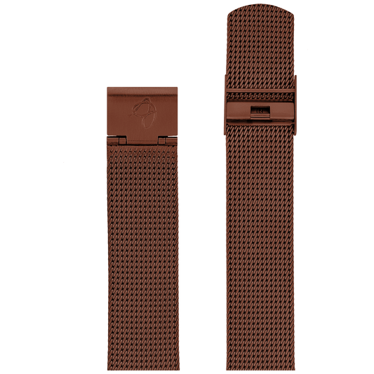 Arne Jacobsen Mat Kopper Meshband 20 mm / 40 mm Ur - Urma.dk