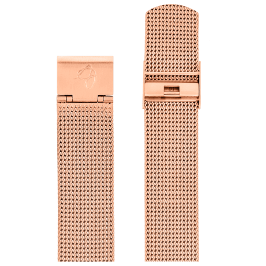 Arne Jacobsen Mat Rosa Guld Meshband 20 mm / 40 mm Ur - Urma.dk