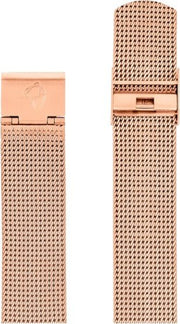 Arne Jacobsen mat rosa guld stål meshlænke 20 mm - Urma.dk