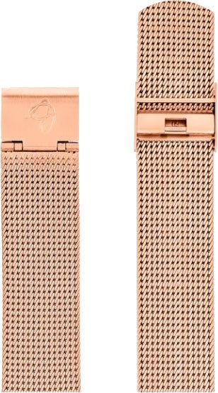 Arne Jacobsen mat rosa guld stål meshlænke 20 mm - Urma.dk