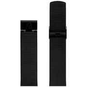 Arne Jacobsen Mat Sort Meshband 22 mm / 46 mm Ur - Urma.dk