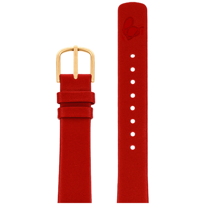 Arne Jacobsen Rød Læderrem 16 mm / 34 mm Ur